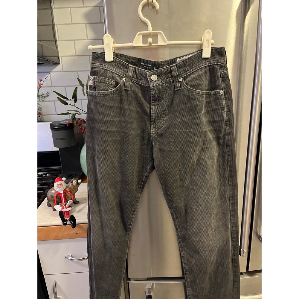 AG Corduroy Graduate Tailored Leg, Size 29, grey.  Male or Female